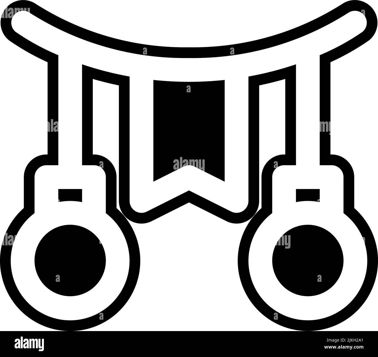 garlands icon black vector illustration Stock Vector Image & Art - Alamy