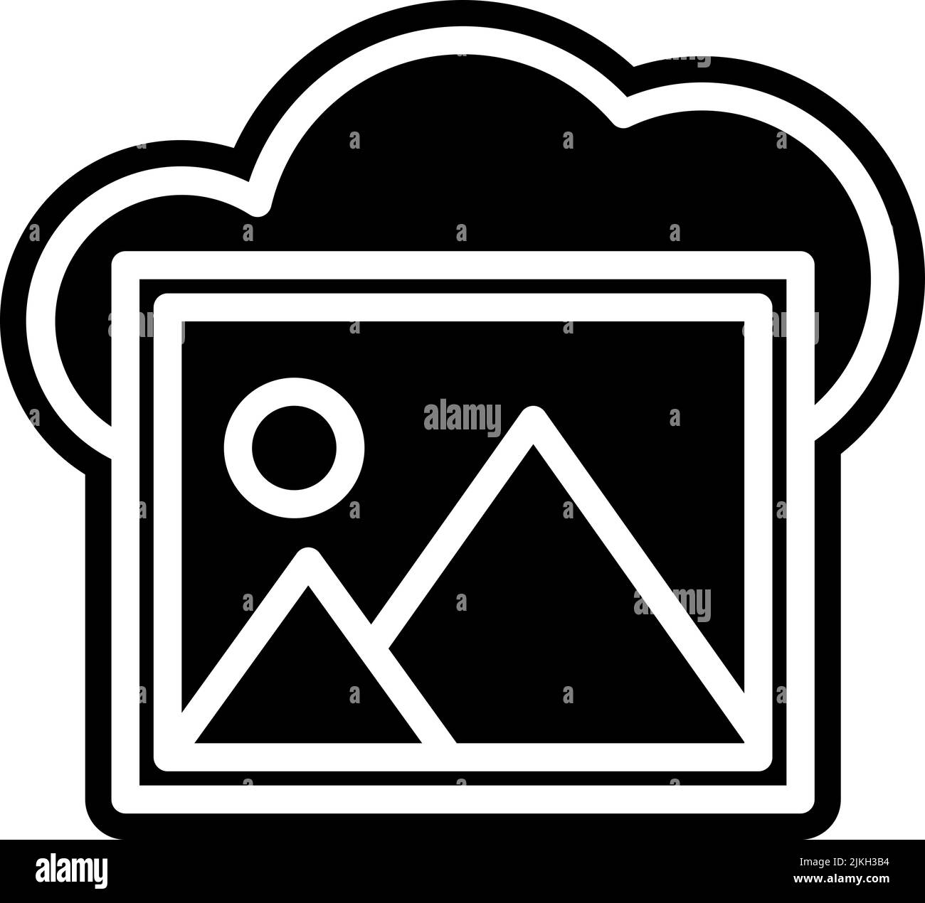 cloud icon black vector illustration Stock Vector Image & Art - Alamy