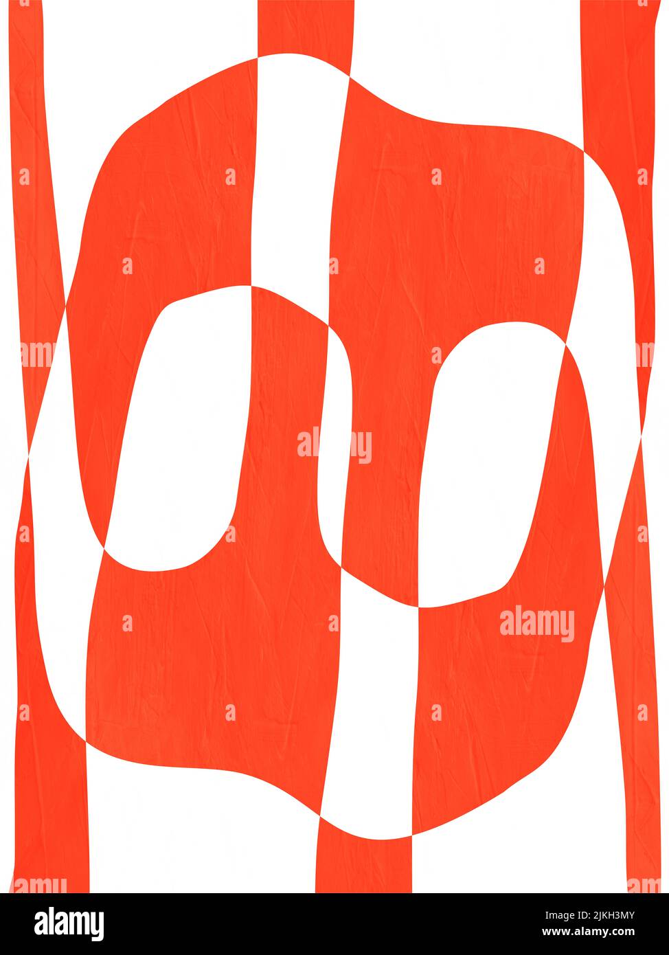 The abstract art with geometric shapes in orange and white colors ...
