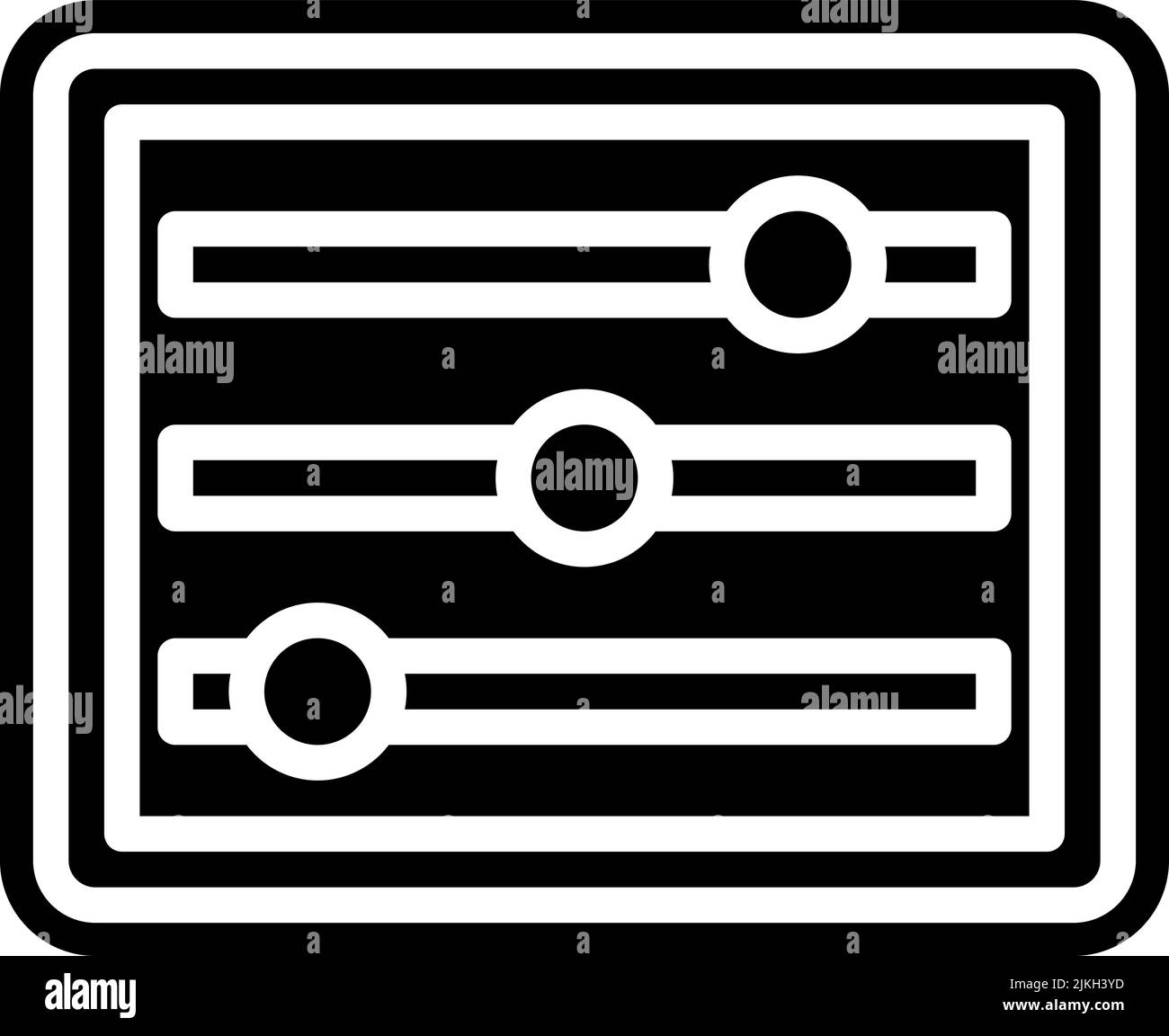 setting icon black vector illustration Stock Vector Image & Art - Alamy