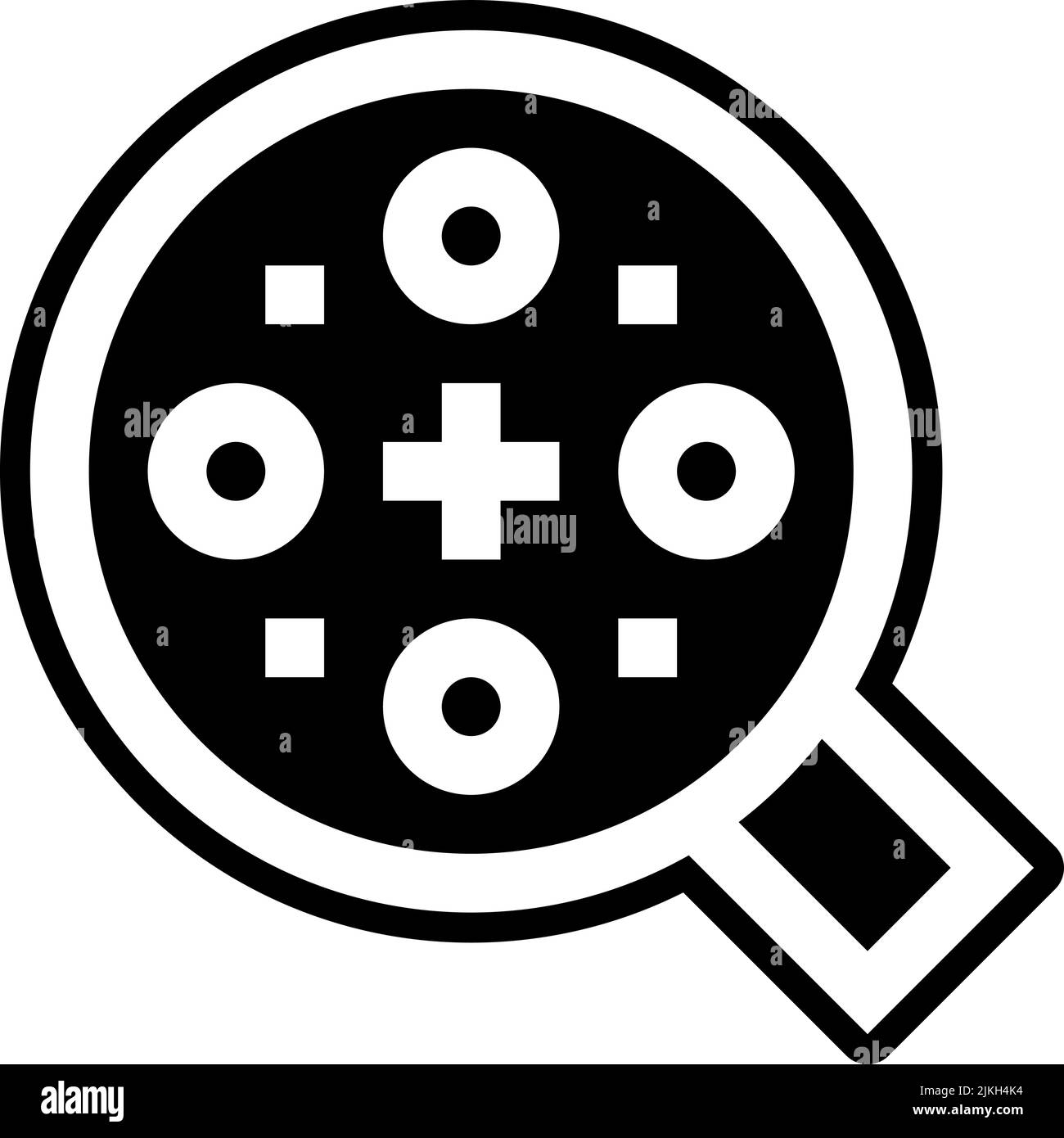 surgery lamp icon black vector illustration. Stock Vector