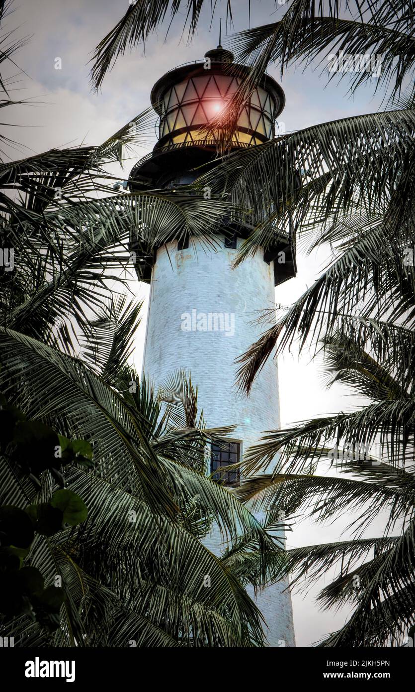 Cape Florida lighthouse, Key Biscayne, Florida, USA Stock Photo