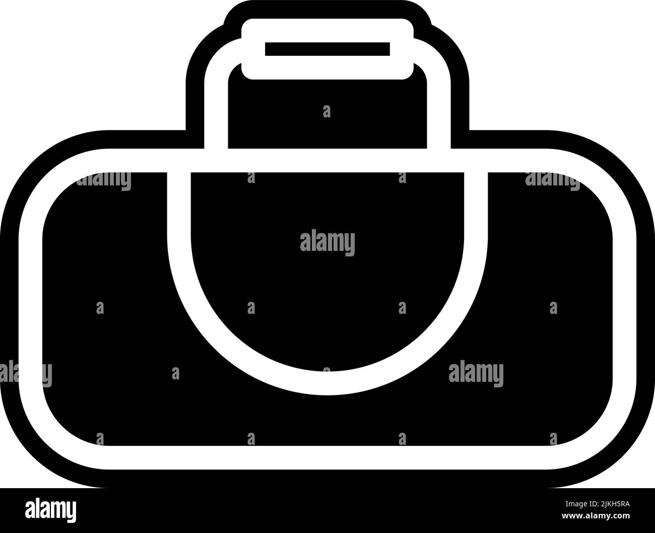 gym bag icon black vector illustration. Stock Vector
