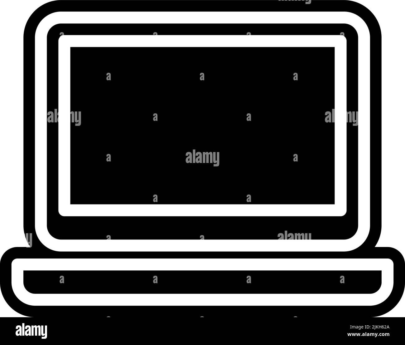 laptop icon black vector illustration Stock Vector Image & Art - Alamy
