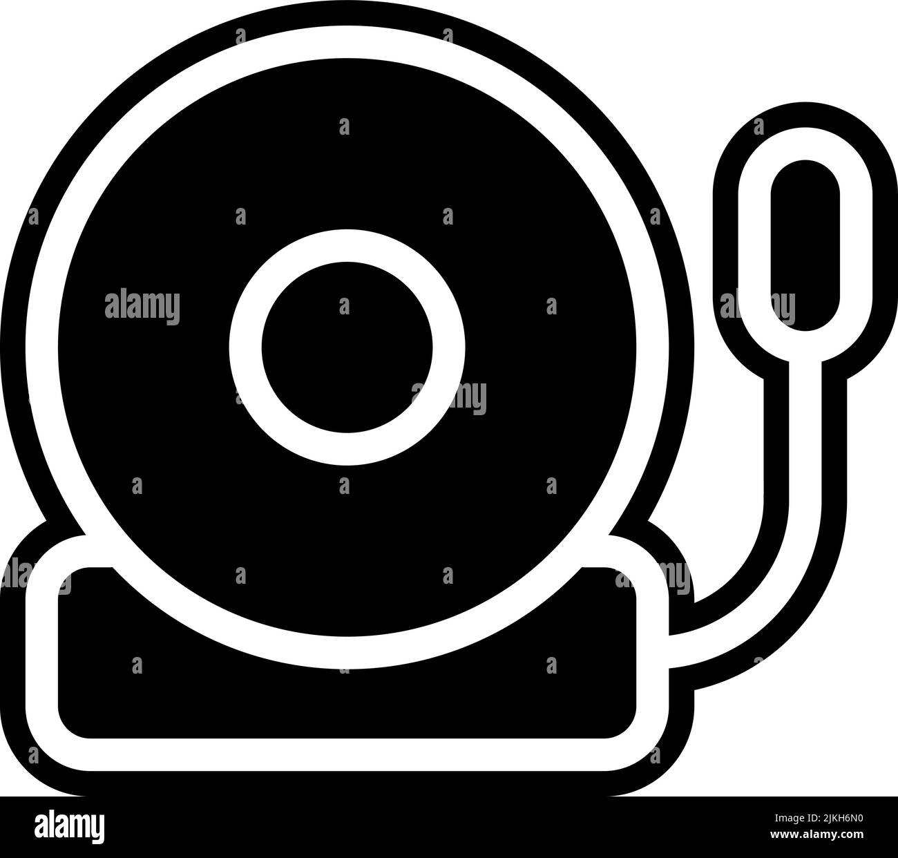 school bell icon black vector illustration Stock Vector Image & Art - Alamy
