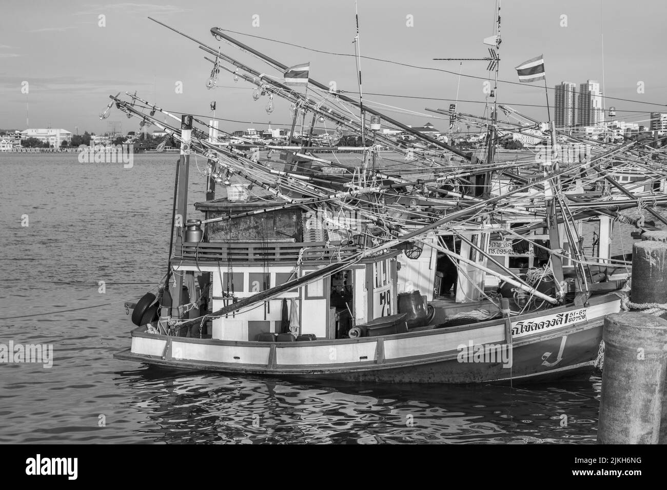 Thai Fishing Boat At A Pier In Thailand Southeast Asia Stock Photo Alamy