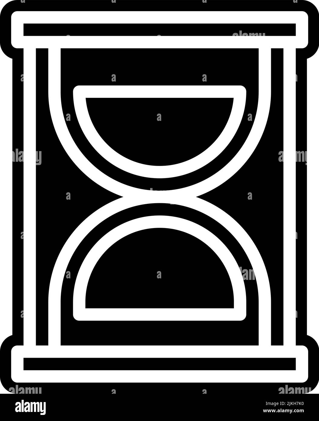 hourglass icon black vector illustration Stock Vector Image & Art - Alamy