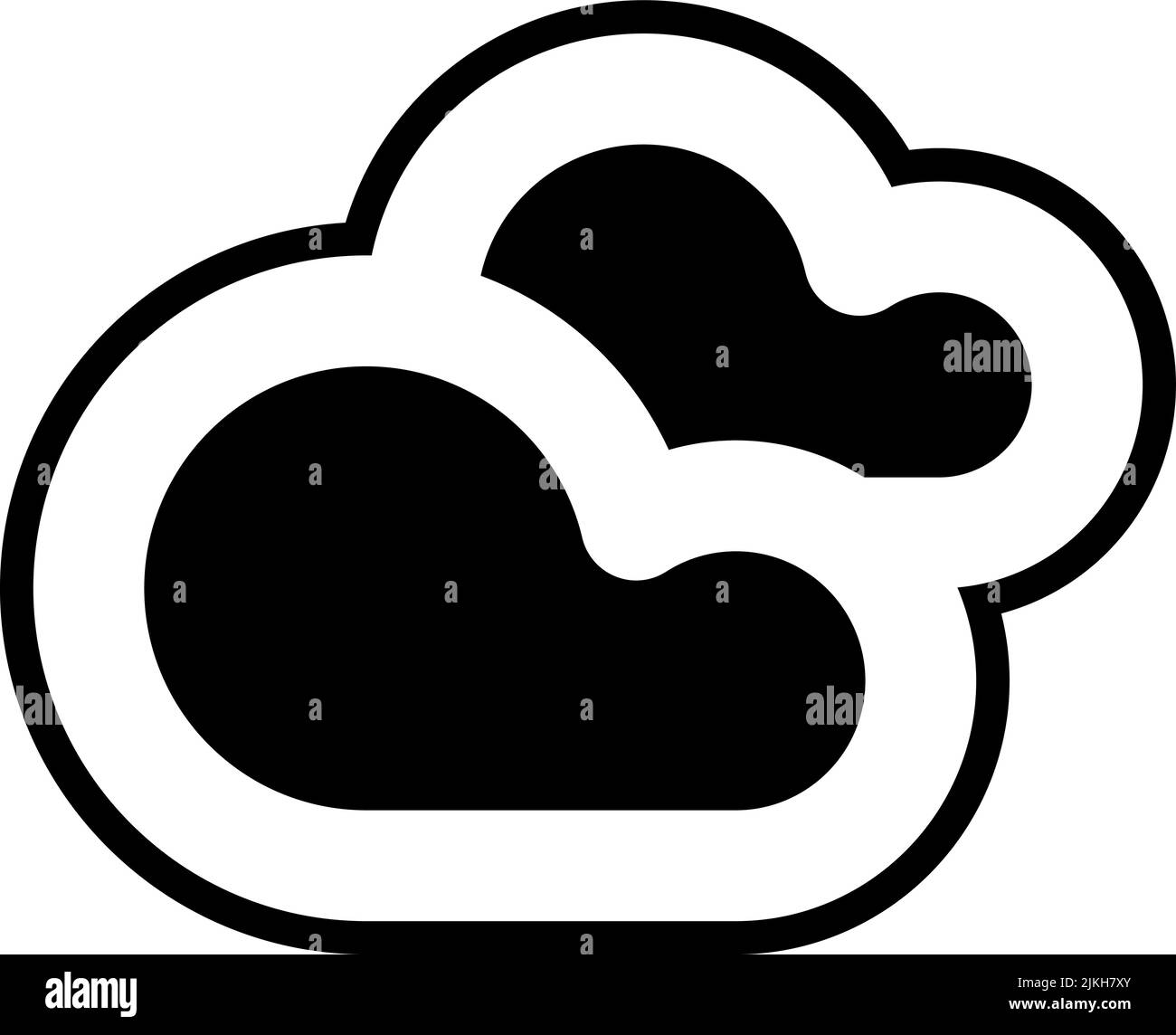 cloudy icon black vector illustration Stock Vector Image & Art - Alamy