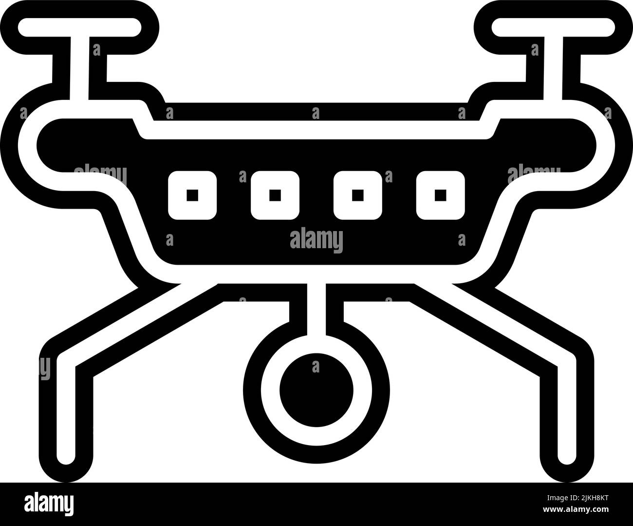 drone icon black vector illustration Stock Vector Image & Art - Alamy