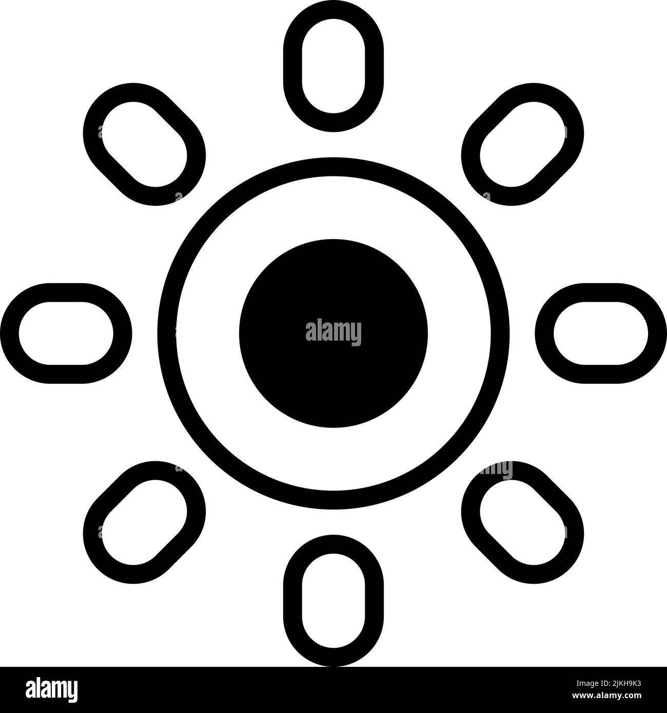 sun icon black vector illustration Stock Vector Image & Art - Alamy