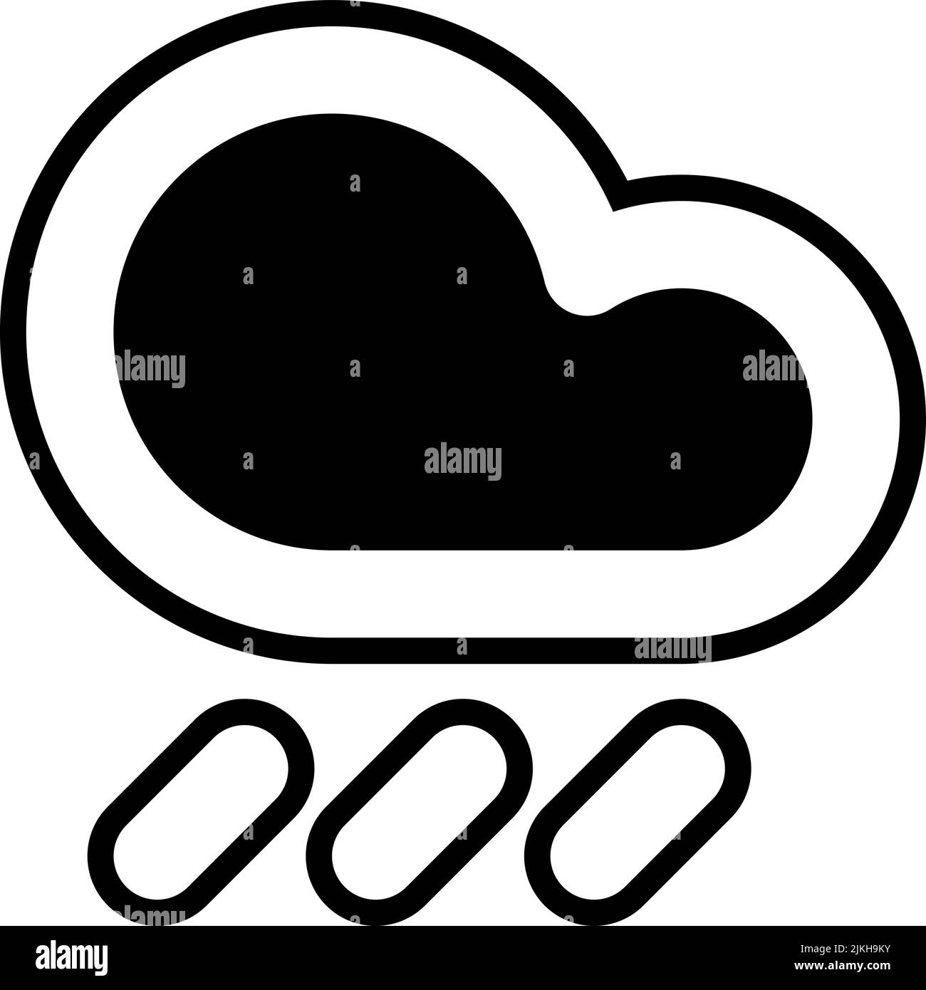 rain icon black vector illustration Stock Vector Image & Art - Alamy