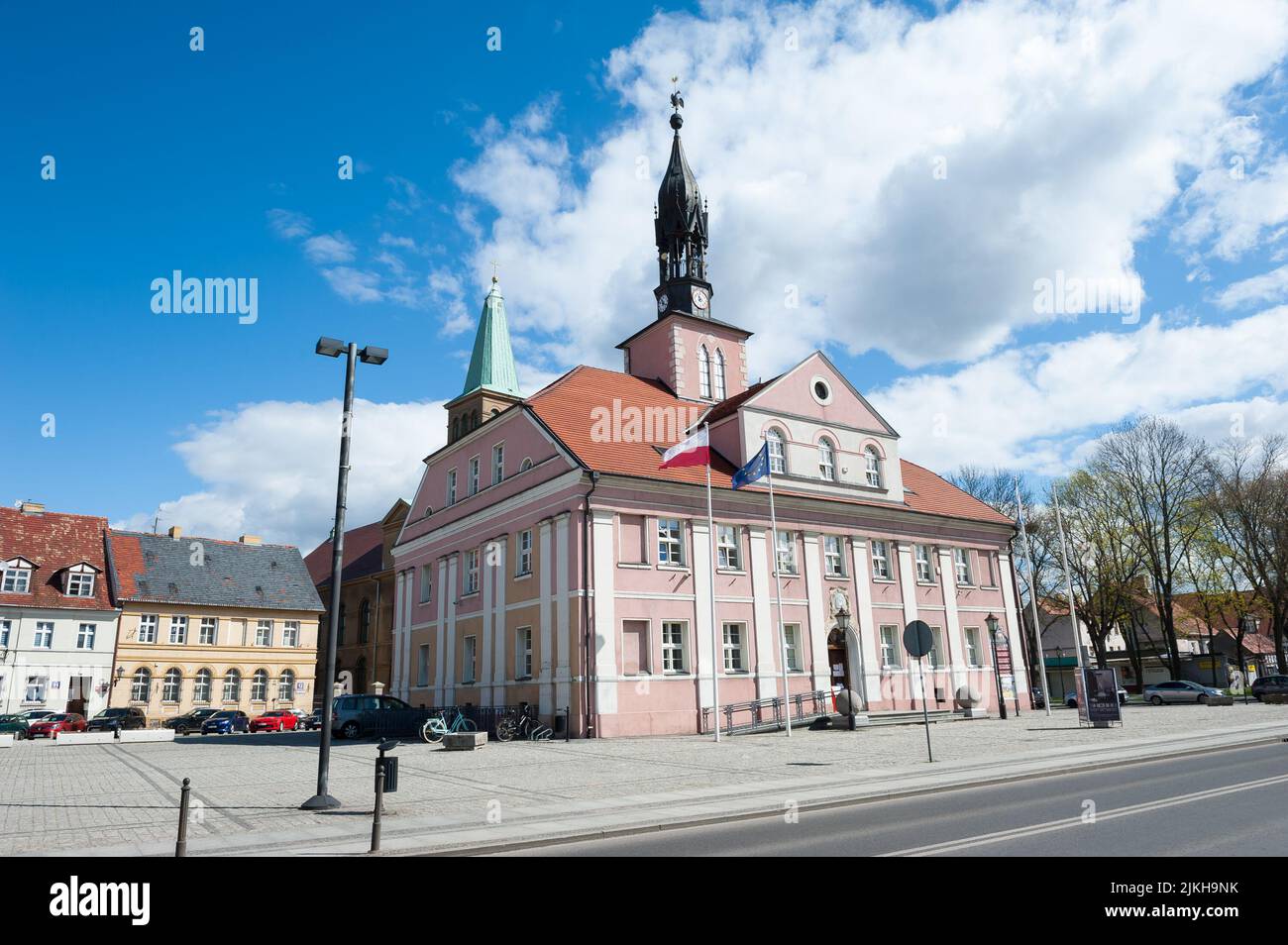 Town hall in Miedzyrzecz, Lubusz Voivodeship, Poland Stock Photo