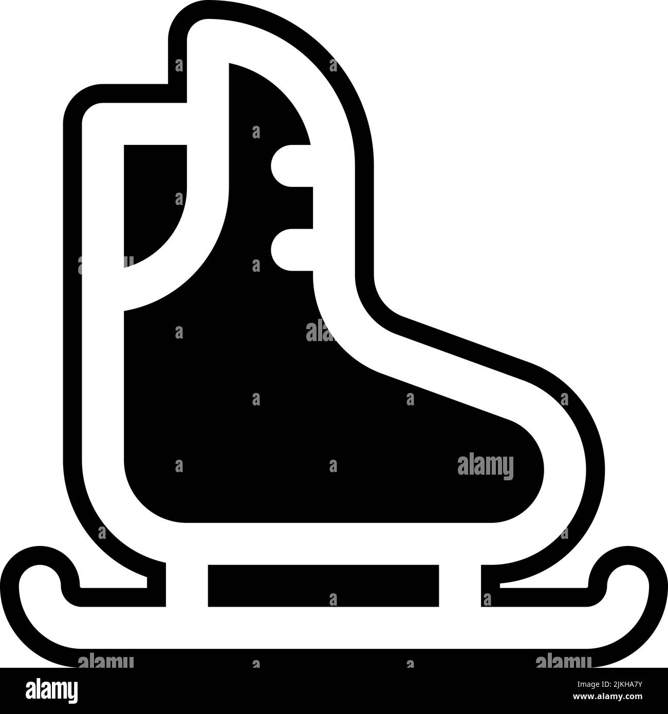 ice skating shoes icon black vector illustration Stock Vector Image ...