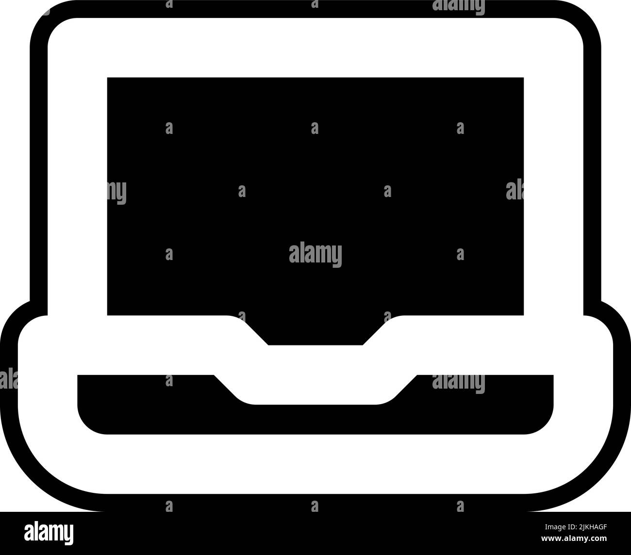 laptop icon black vector illustration Stock Vector Image & Art - Alamy