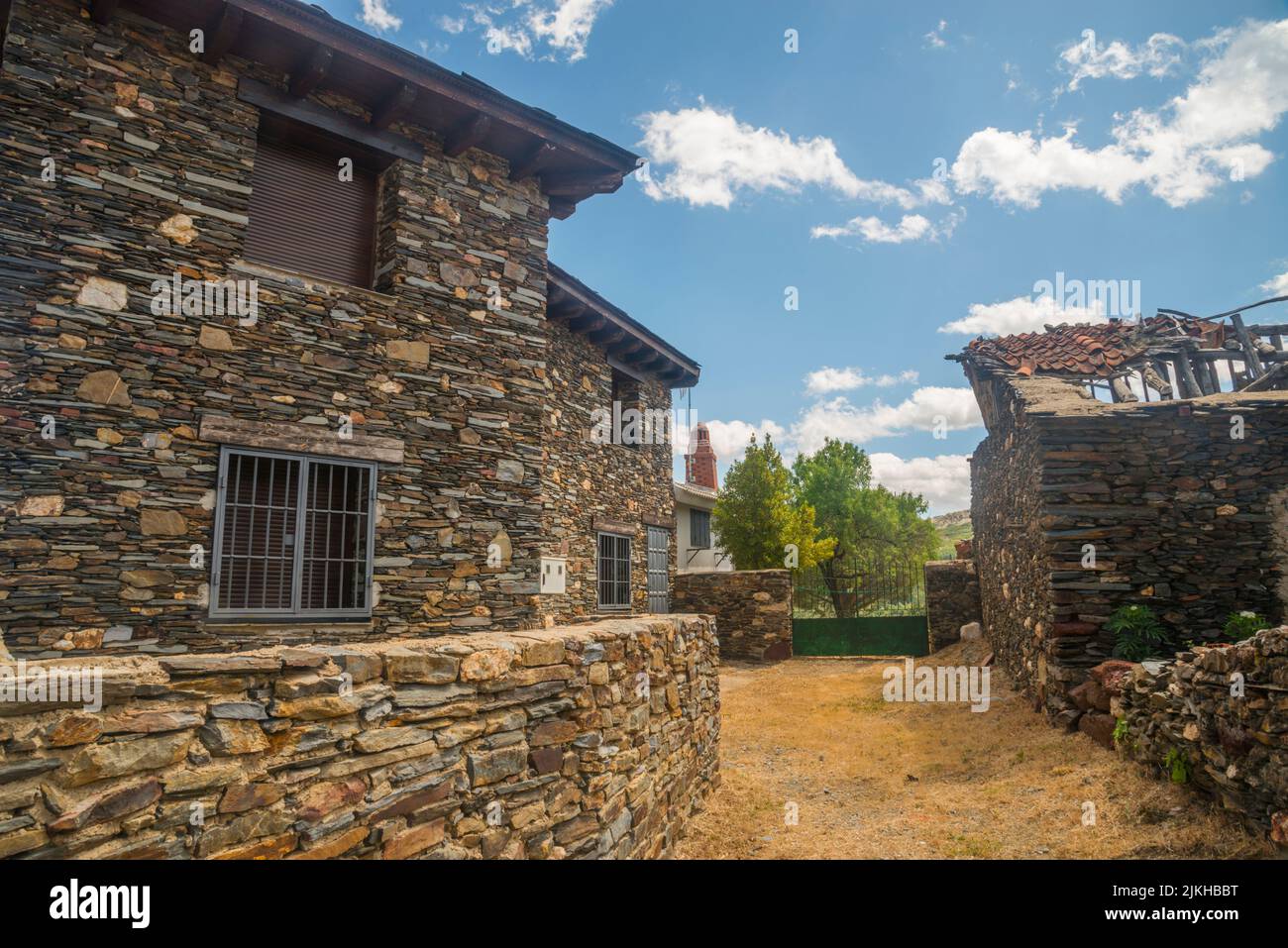 Traditional architecture. Becerril, Segovia province, Castilla Leon, Spain. Stock Photo