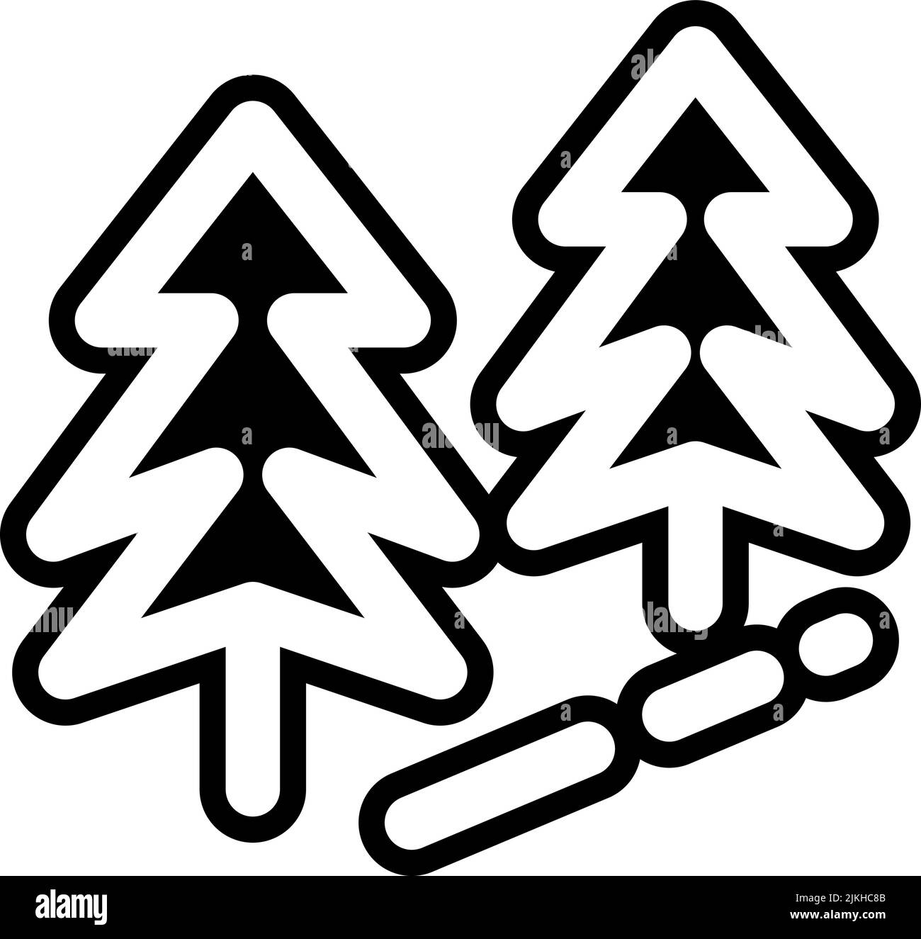 pine tree icon black vector illustration Stock Vector Image & Art - Alamy