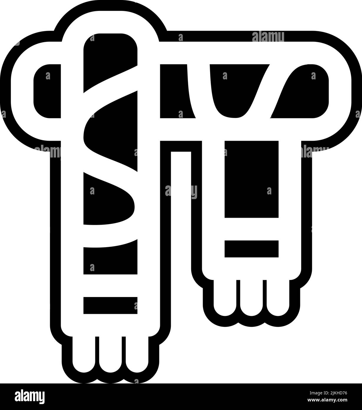 scarf icon black vector illustration Stock Vector Image & Art - Alamy