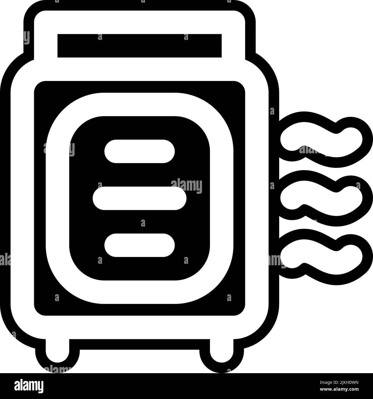 heater icon black vector illustration. Stock Vector