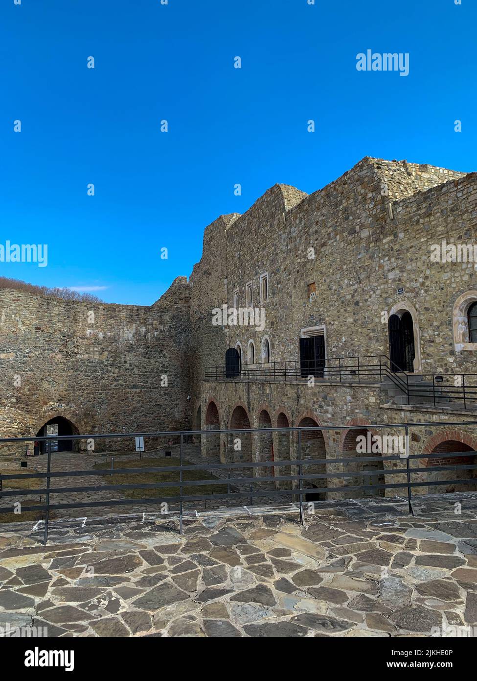 Neamt Citadel Ruins and Museum.Romania Editorial Stock Photo