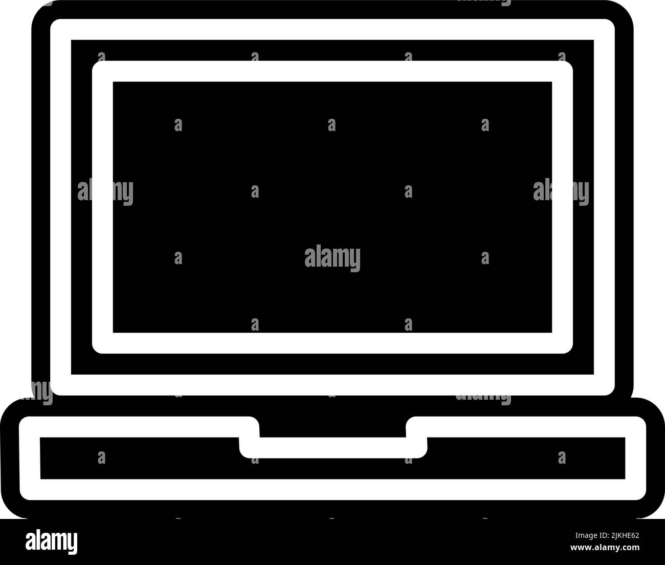 laptop icon black vector illustration Stock Vector Image & Art - Alamy