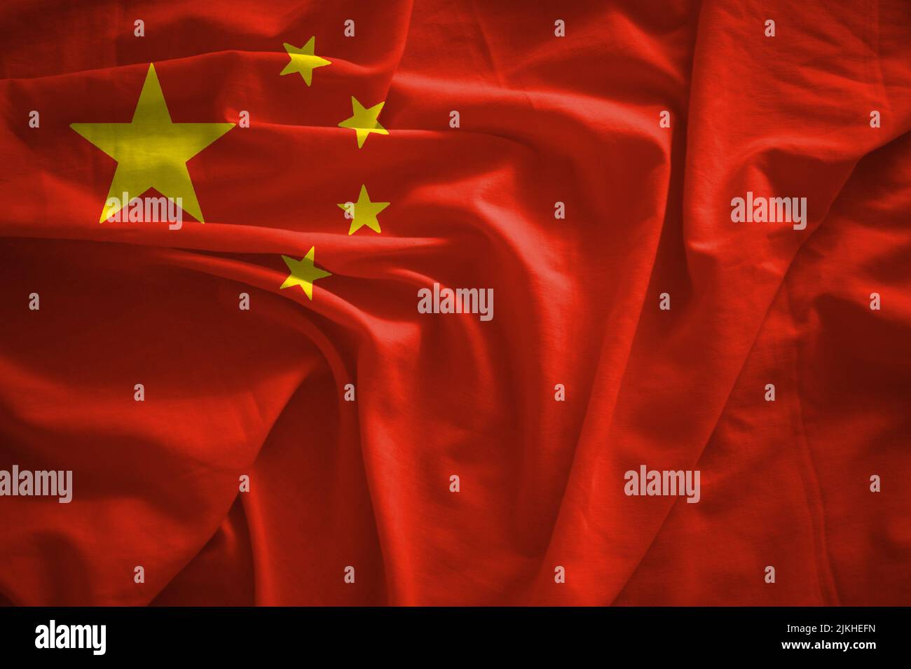 china flag with 3d effect Stock Photo
