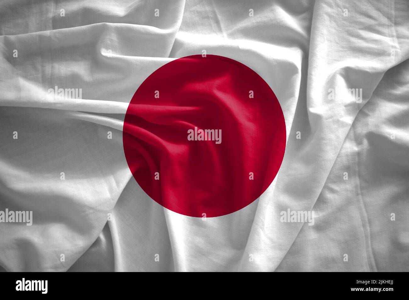 Japon flag with 3d effect Stock Photo