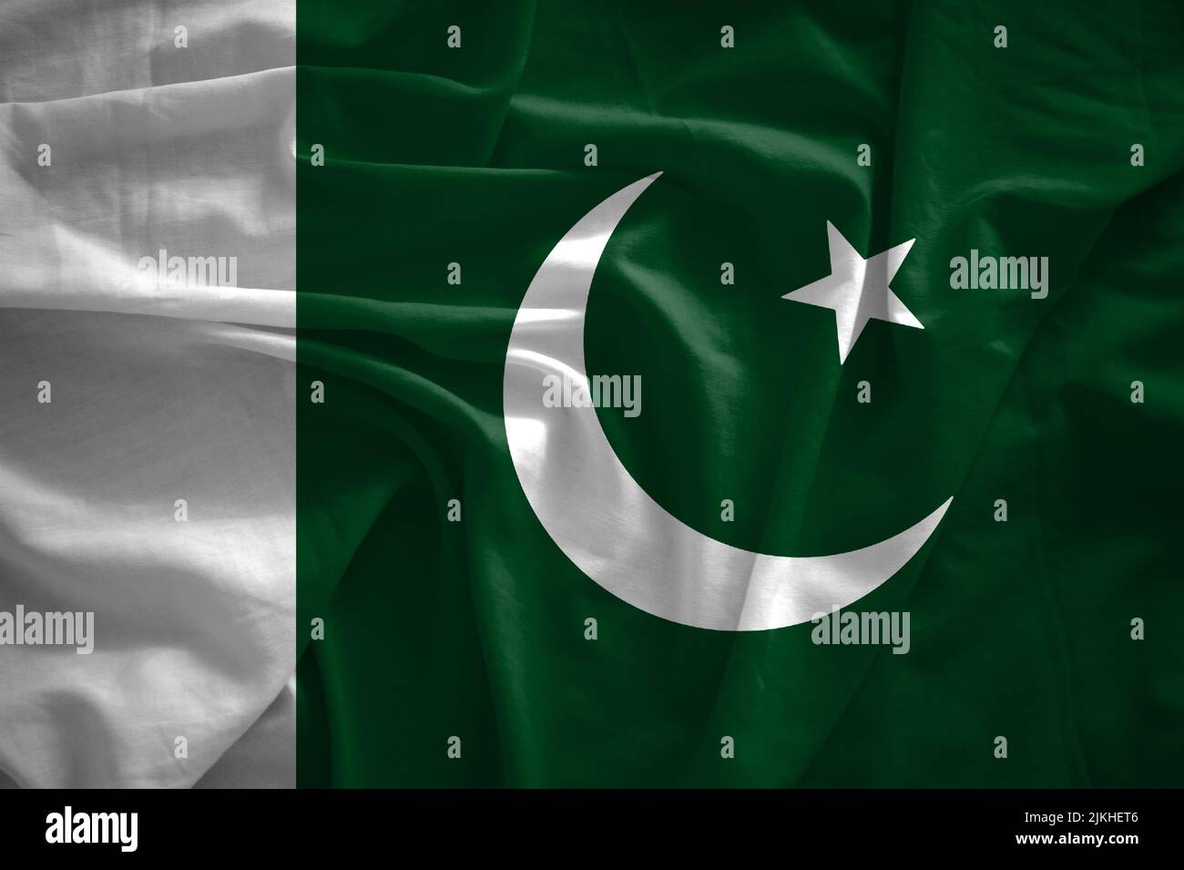 Pakistan flag with 3d effect Stock Photo