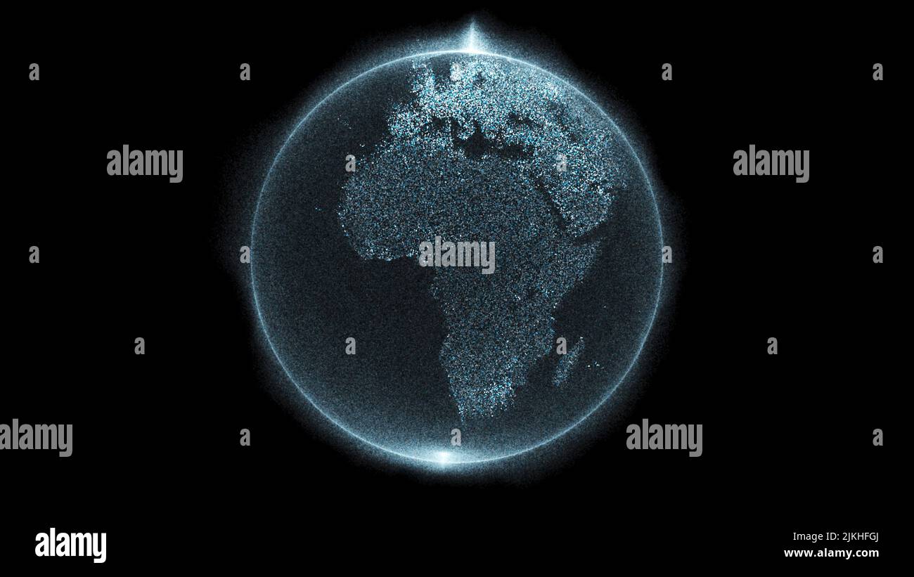 A beautiful illustration of a 3d globe on a dark background Stock Photo ...
