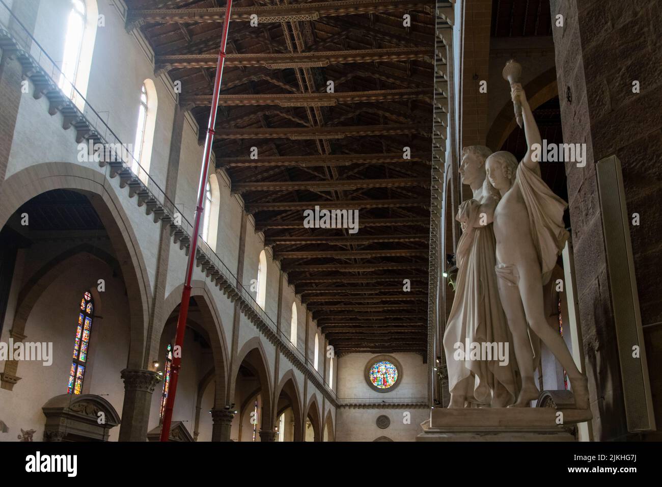 A look to the roof of the Santa Croce cathedsral, Florence Stock Photo