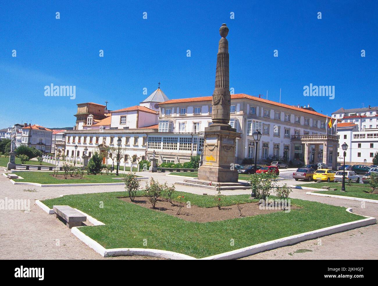 Facade of the Parador. El Ferrol, La Coruña province, Galicia, Spain. Stock Photo