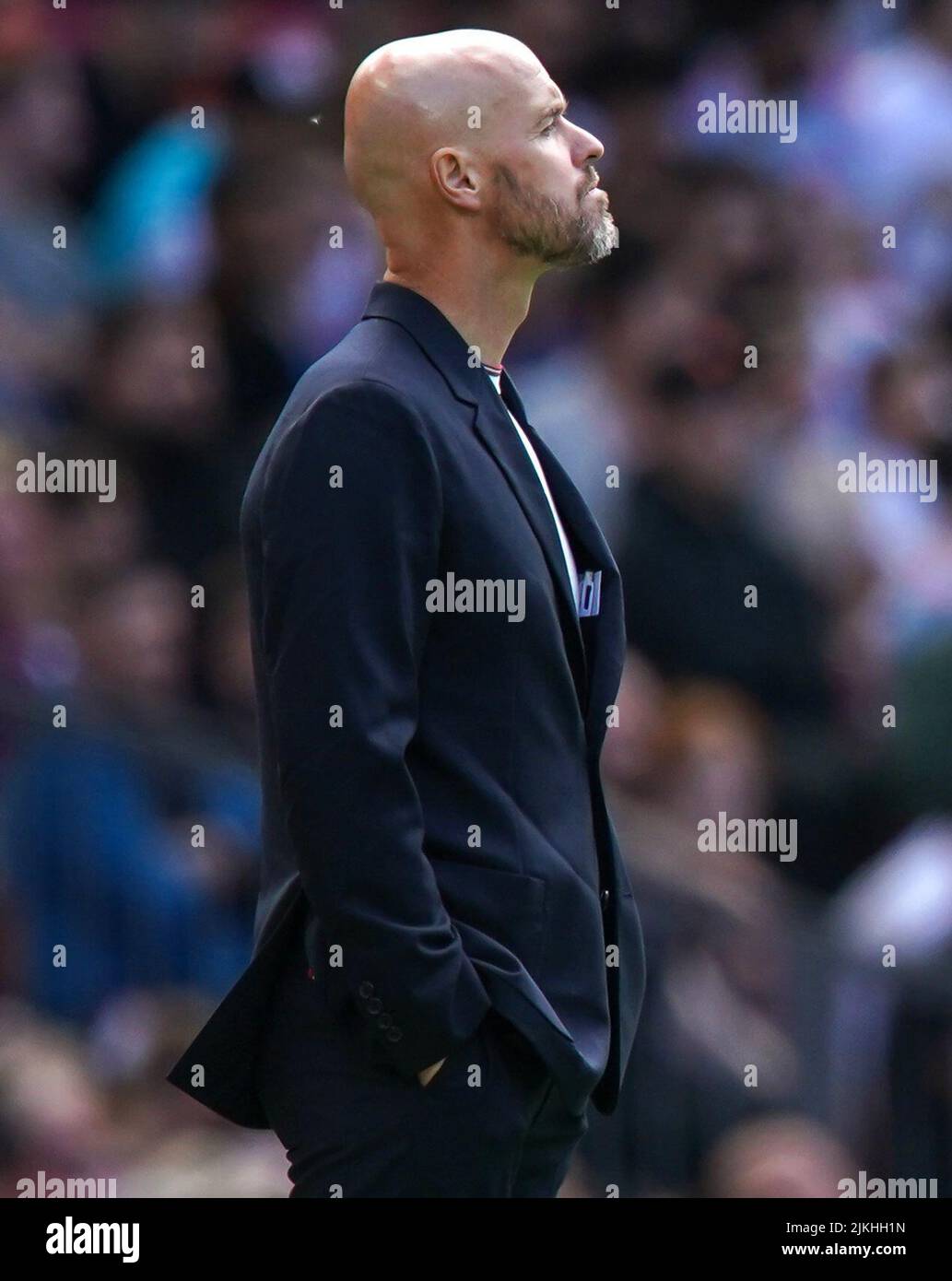 Manchester United's manager Erik ten Hag during the pre-season friendly match at Old Trafford, Manchester. Picture date: Sunday July 31, 2022. Stock Photo