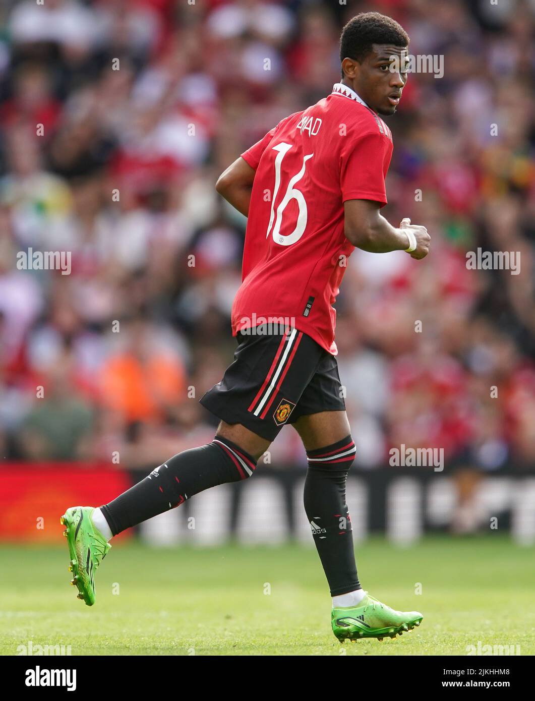 Manchester United's Amad during the pre-season friendly match at Old Trafford, Manchester. Picture date: Sunday July 31, 2022. Stock Photo