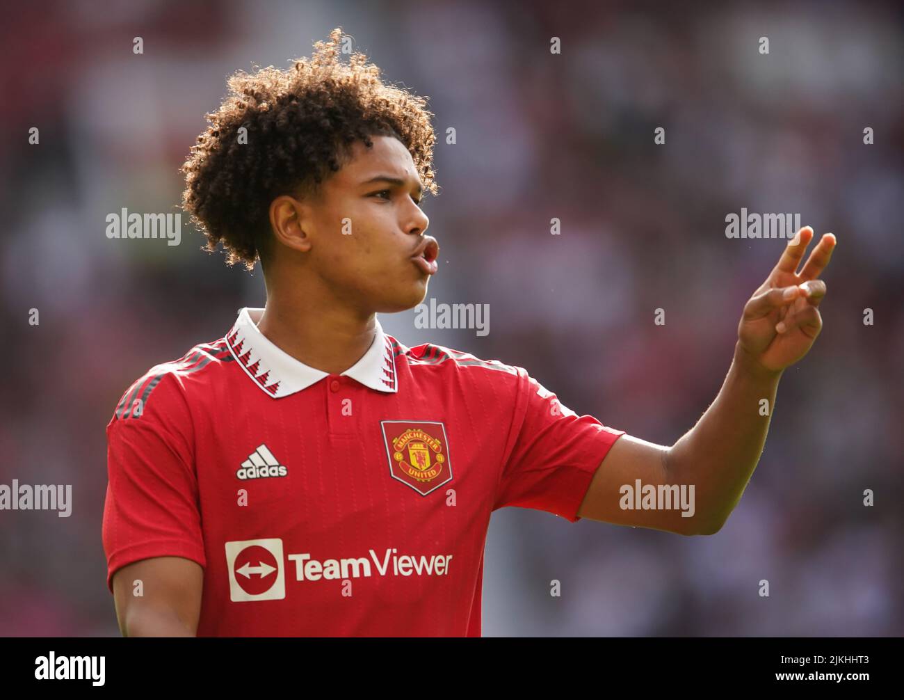 Manchester United's Shola Shoretire during the pre-season friendly match at Old Trafford, Manchester. Picture date: Sunday July 31, 2022. Stock Photo