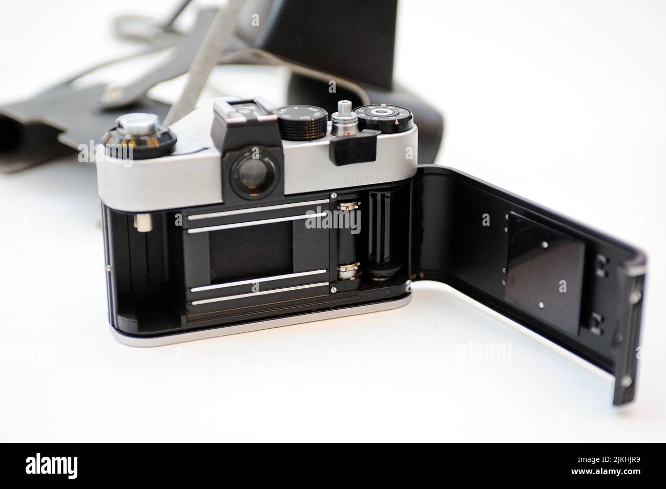 A vintage camera isolated on a white background Stock Photo - Alamy