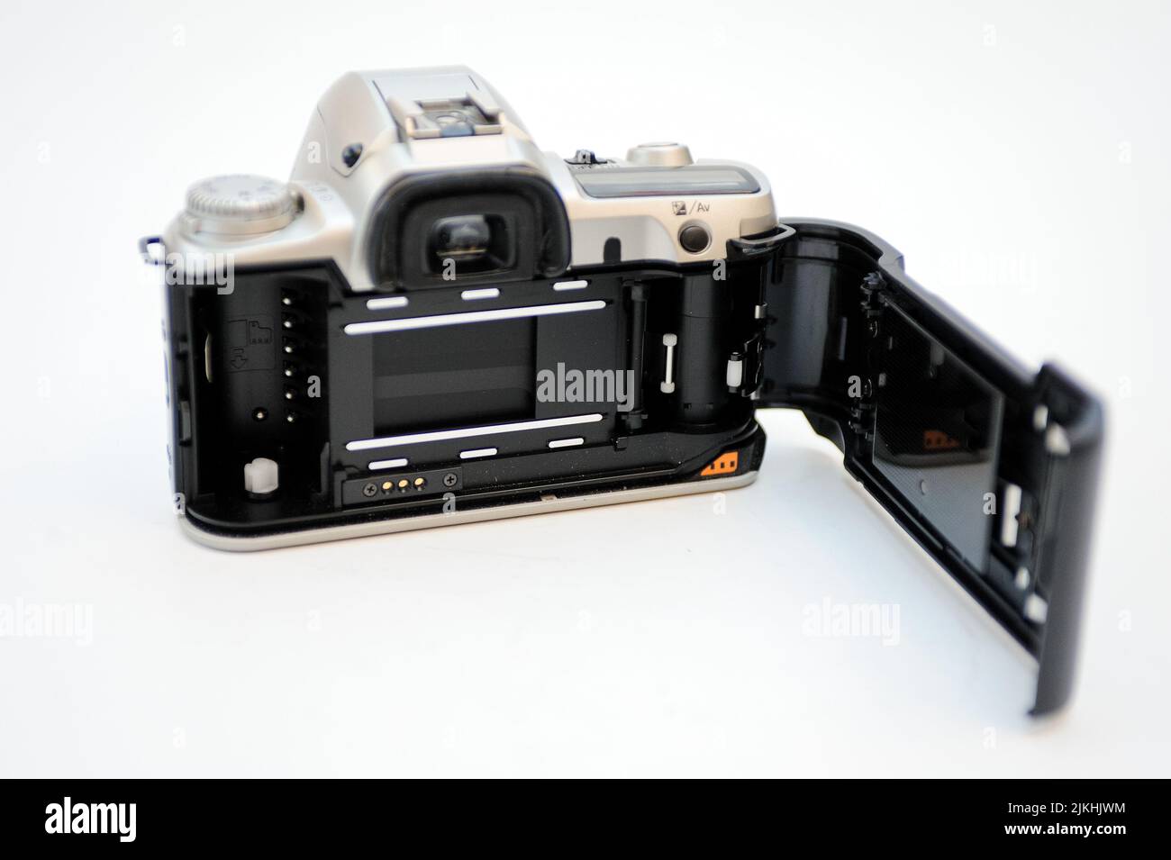 A vintage camera isolated on a white background Stock Photo - Alamy