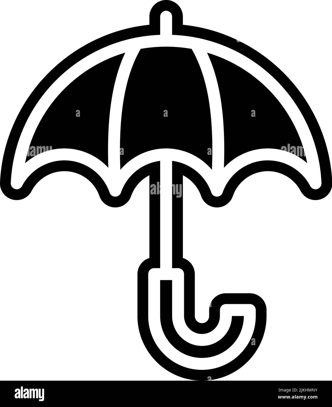 umbrella icon black vector illustration Stock Vector Image & Art - Alamy