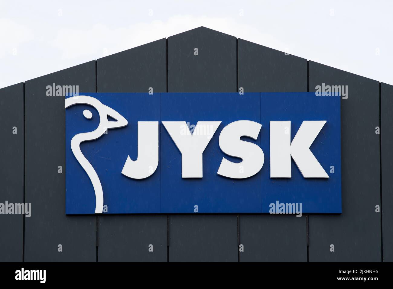 Branch of the company JYSK, also Dänisches Bettenlager Stock Photo