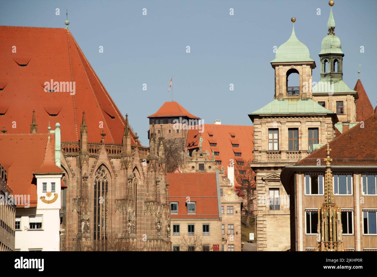 A historical buildings in the old town of Nuremberg,  Germany Stock Photo
