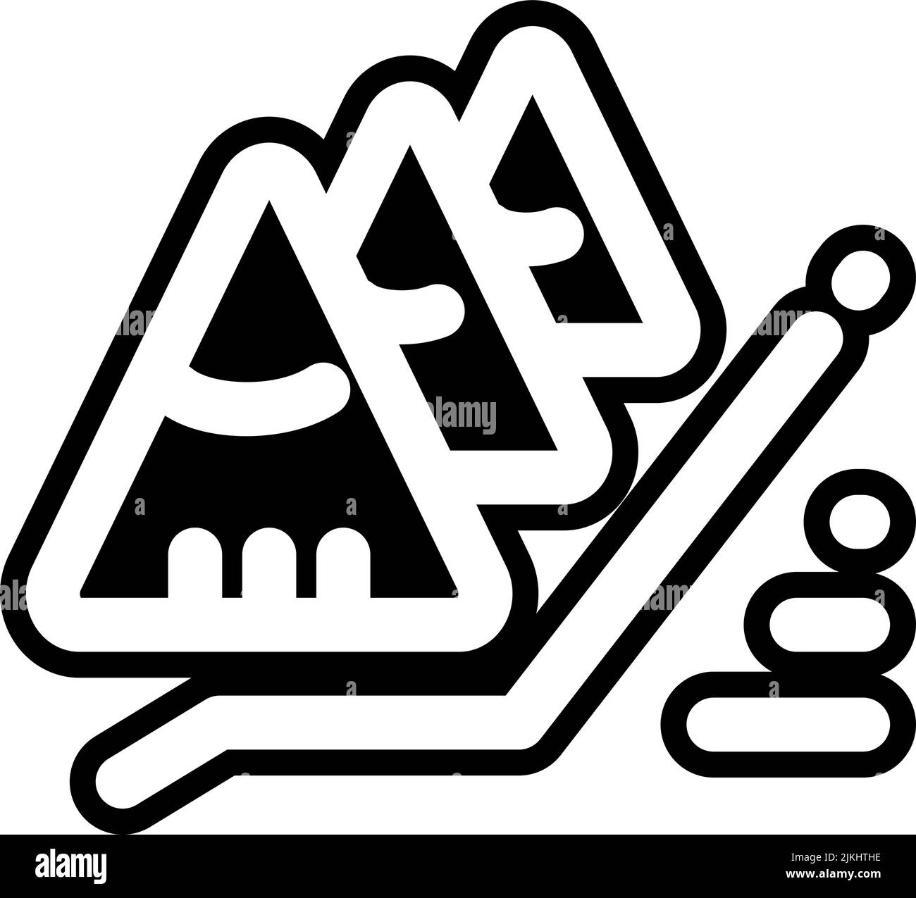 mountain icon black vector illustration Stock Vector Image & Art - Alamy