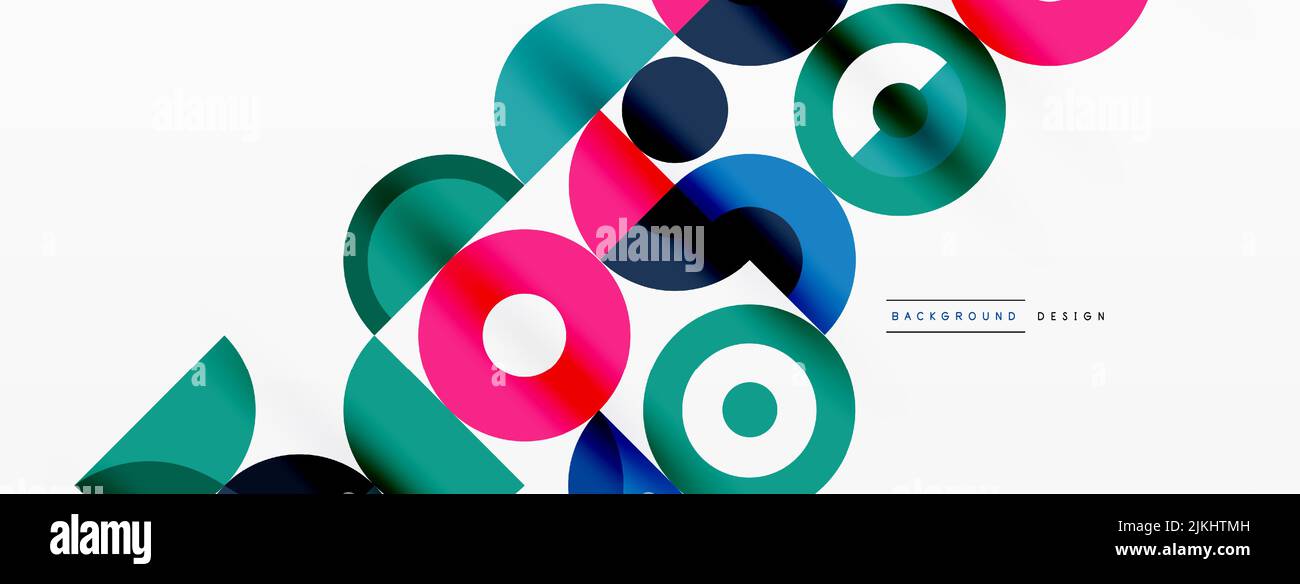Clean minimal circle background. Colorful template for wallpaper ...