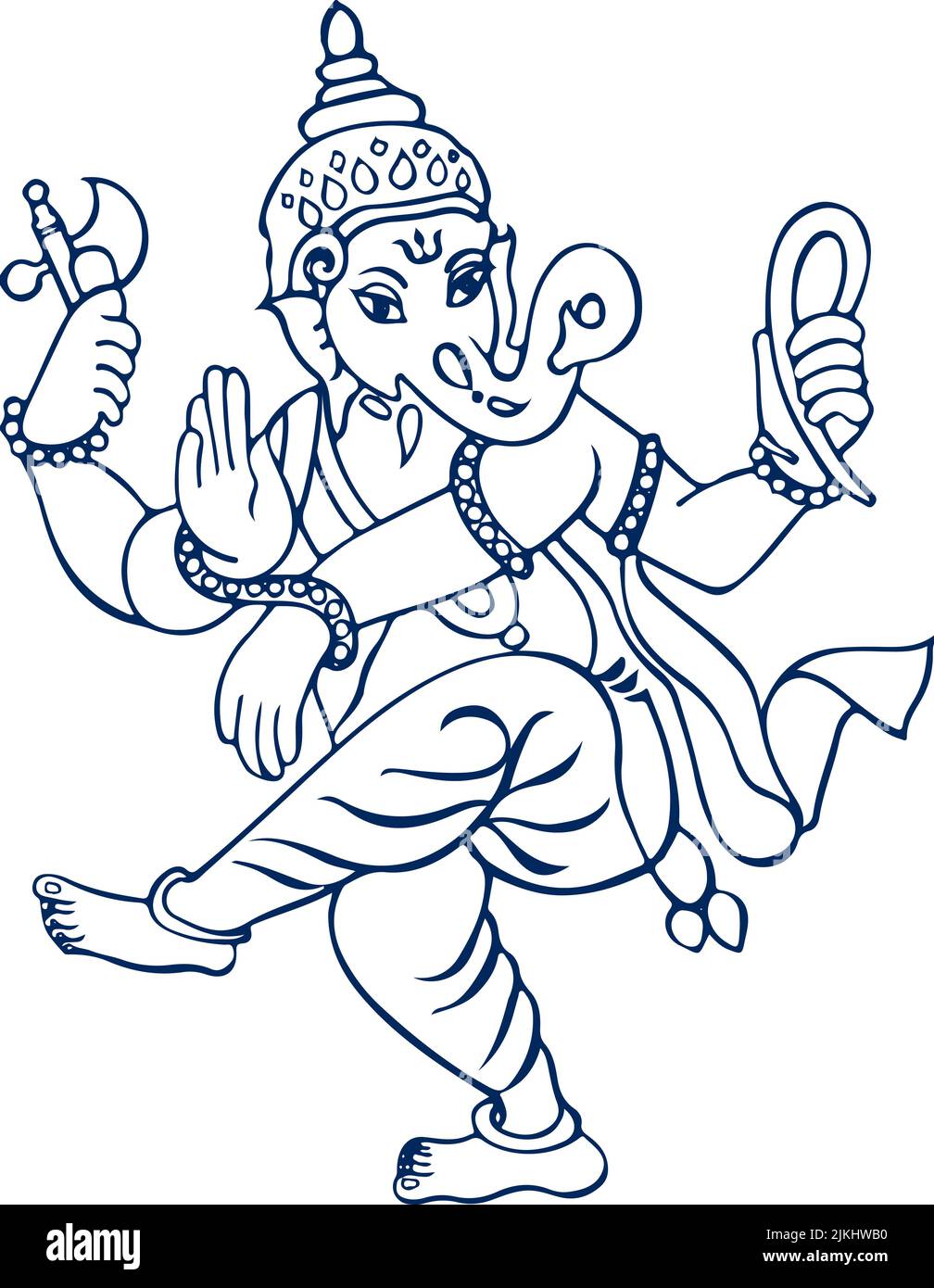Black Charcoal Ganesh sketch, Size: A3