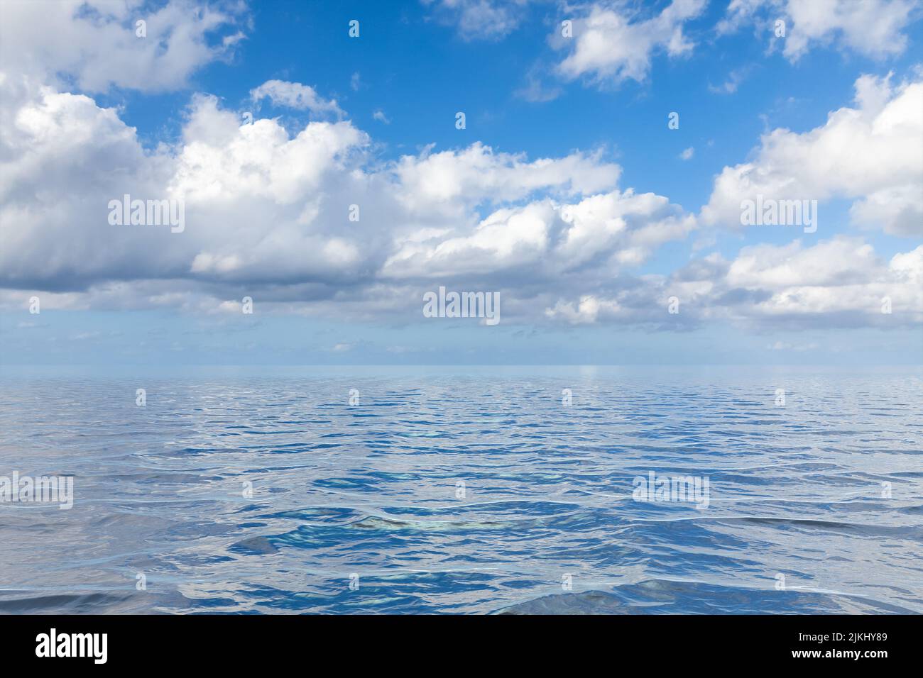 An image of the blue sky with white clouds over the sea Stock Photo - Alamy
