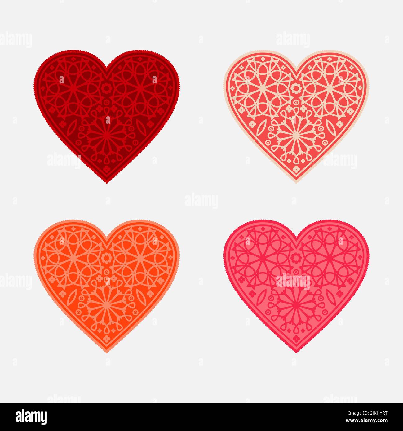 Heart vector icons on white background. love symbol isolated Stock ...