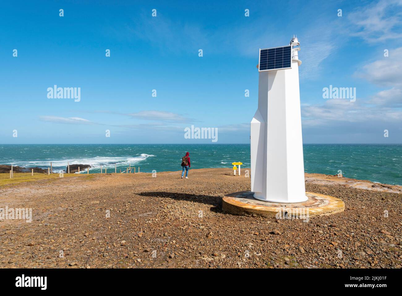 Coastal Landscape at Slope Point, New Zealands southernmost point Stock