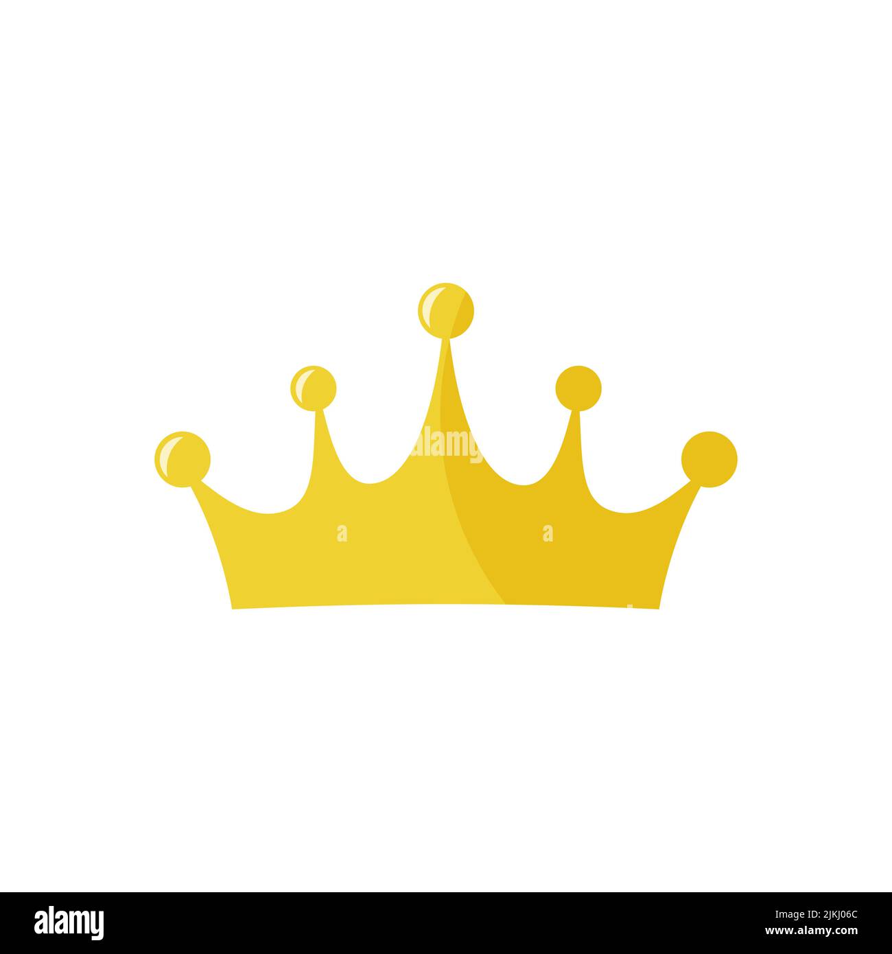 Golden king crown vector icon on white background Stock Vector