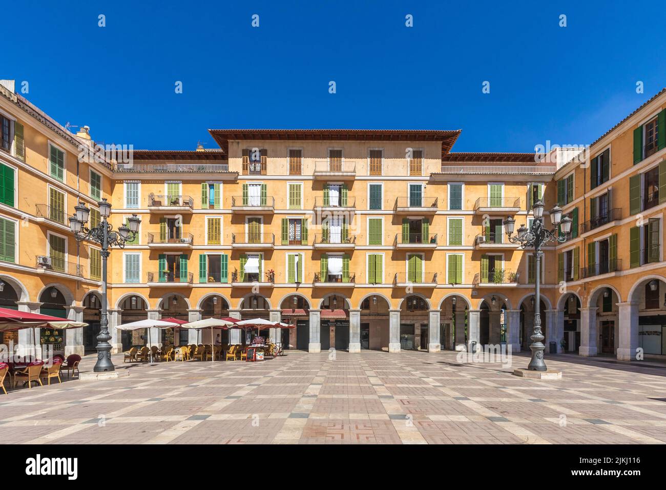 Spain, Balearic islands, Mallorca, Palma. Placa Mayor (Plaça Major) Stock Photo
