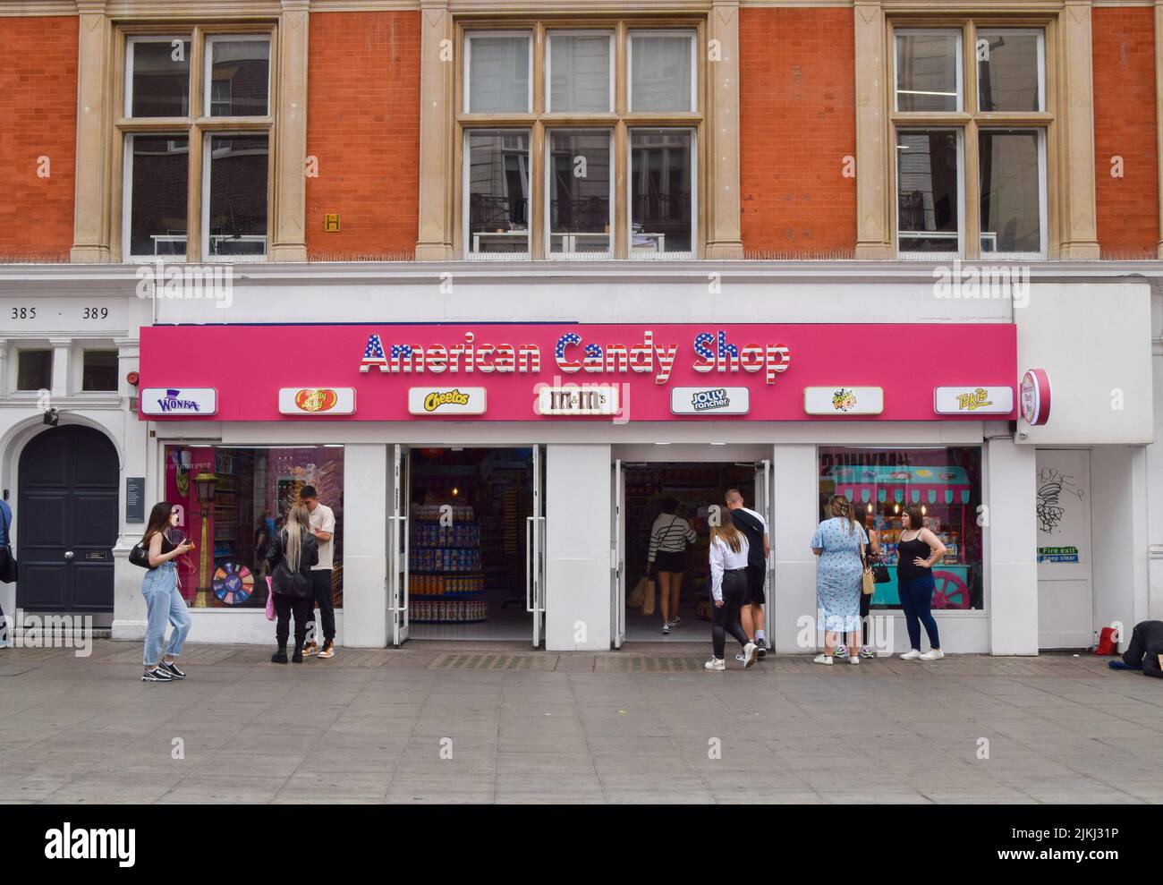London, UK. 2nd August 2022. A candy store on Oxford Street. Concern is growing over the many so-called 'American candy shops' which have proliferated around central London. Credit: Vuk Valcic/Alamy Live News Stock Photo