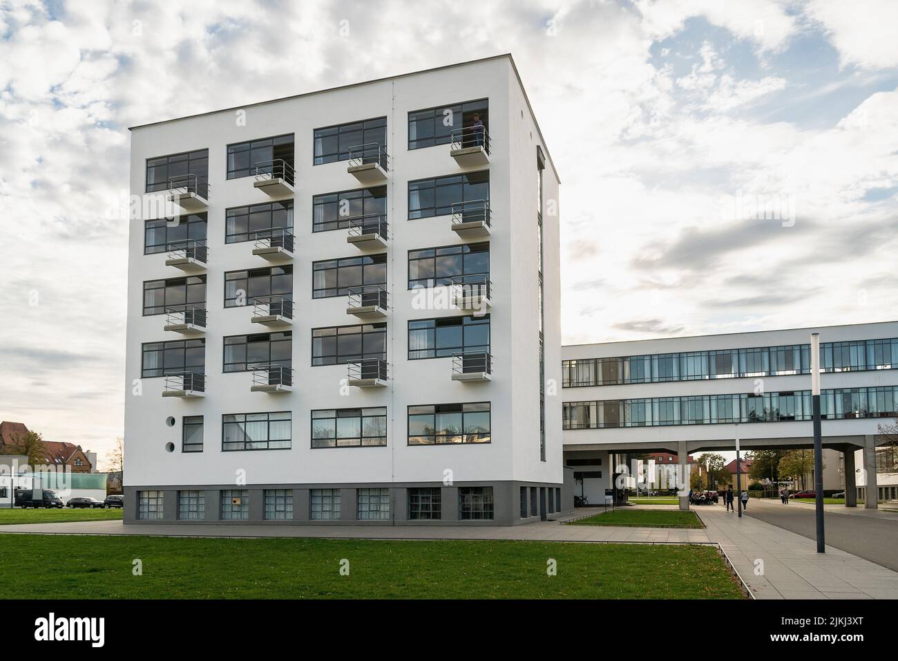 Germany, Saxony-Anhalt, Dessau, Bauhaus building, Preller House, Unesco World Heritage Site Stock Photo