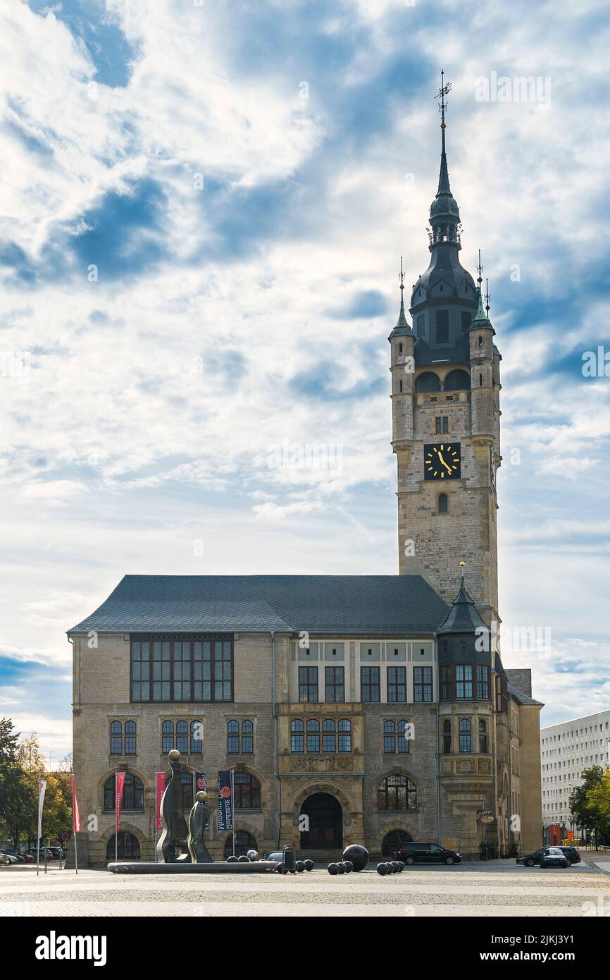 Germany, Saxony-Anhalt, Dessau, historical town hall, neo-Renaissance Stock Photo