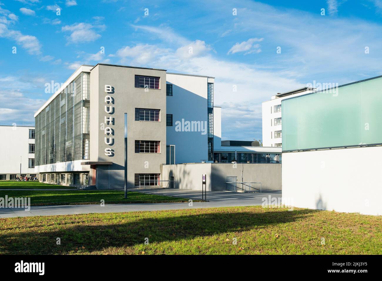 Germany, Saxony-Anhalt, Dessau, Bauhaus building, Unesco World Heritage Site Stock Photo